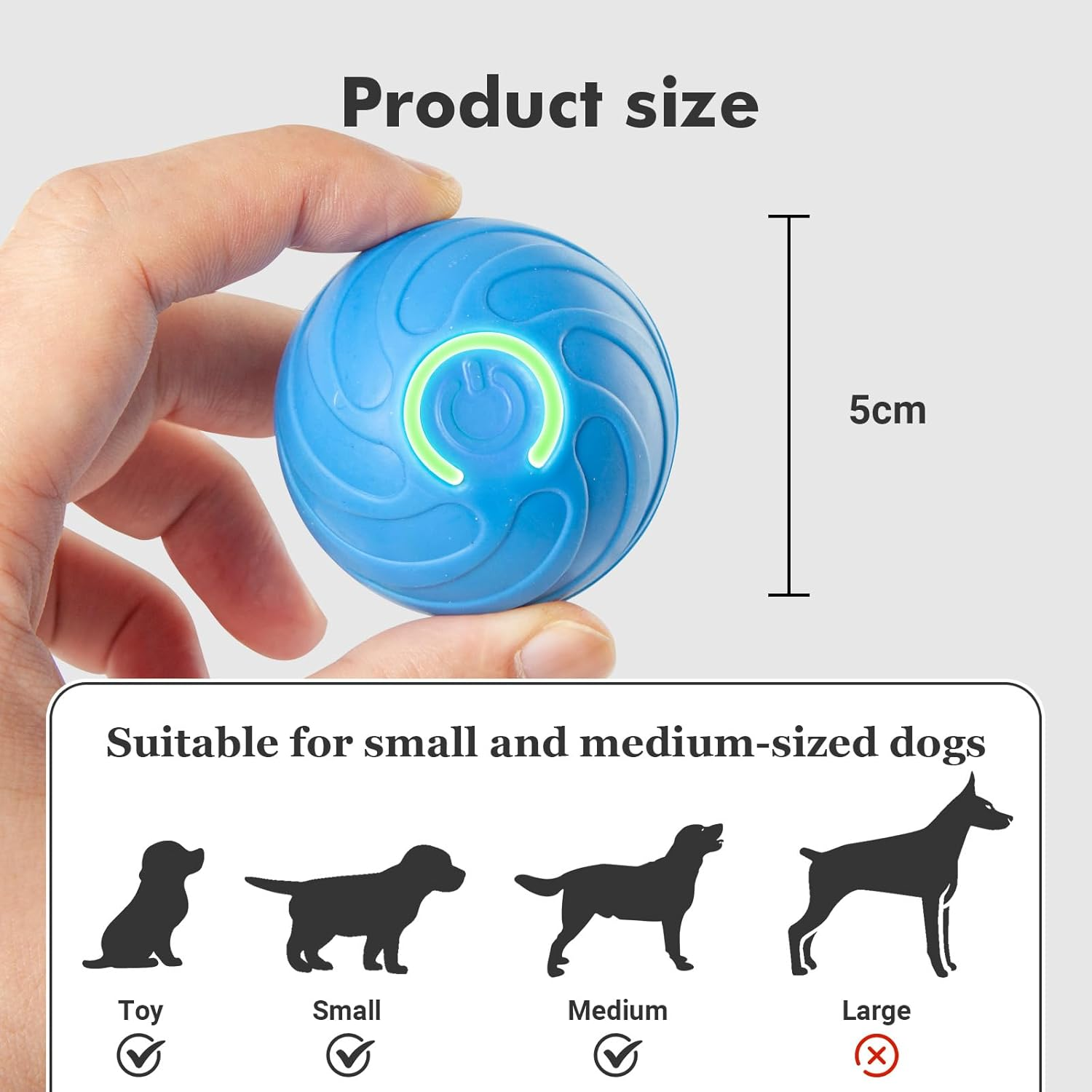 Interactive Dog Toy Ball for Indoor, Automatically Moving, Bouncing Ball Toy, USB-C Rechargeable (Orange) image number 1