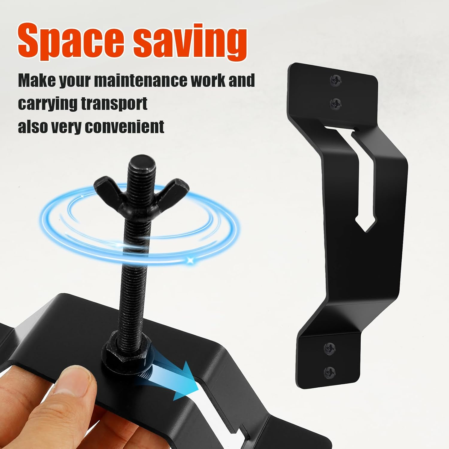 Whsunvo Wall Mount Spare Tire Carrier Metal Spare Tire Holder Space Saving Wheel Bracket Rack Easy Installation Trailer Spare Tire Mount High Security Spare Tire Carrier Bracket for Car image number 5