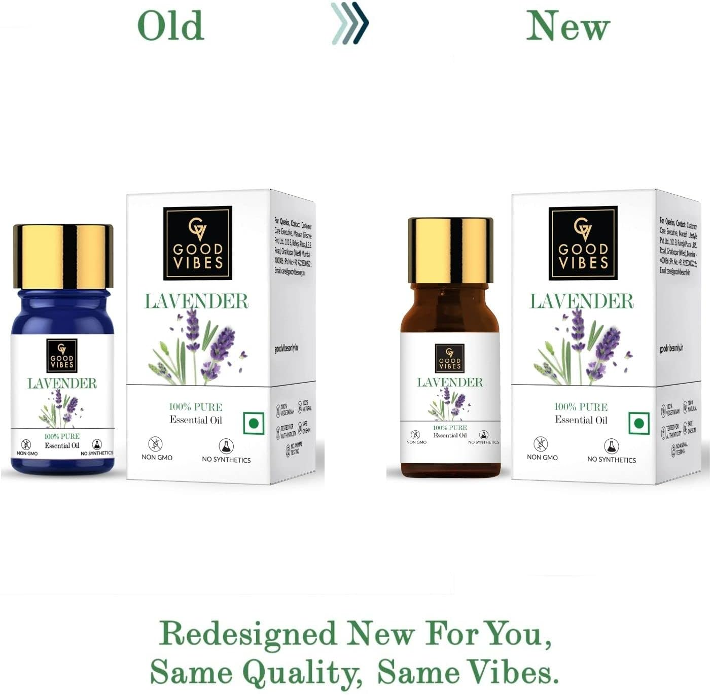 Good Vibes 100% Pure Lavender Essential Oil, 5 Ml Naturally Detoxifies and Rejuvenates Skin, Stimulates Hair Growth, Suitable for All Skin & Hair Types, No Alcohol, Parabens & Sulphates