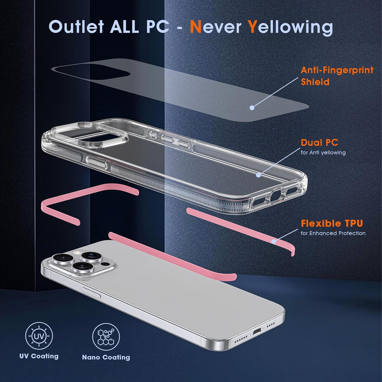 MILPROX Compatible with Iphone 15 Pro Max Case - Compatible with Magsafe - Magnetic Clear Trasparent Design - Non-Yellowing Anti-Slip - Shockproof Bumper Phone Cover - Pink image number 5