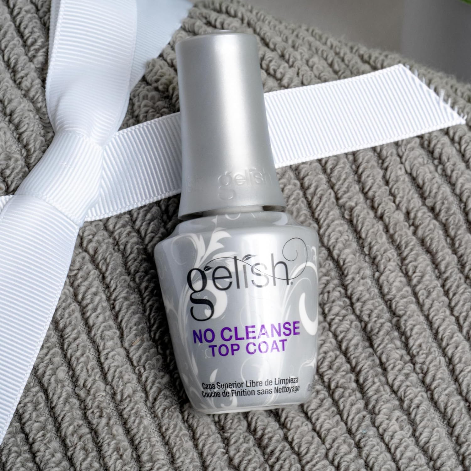 Gelish No Cleanse Top Coat Gel Polish, 15 Ml