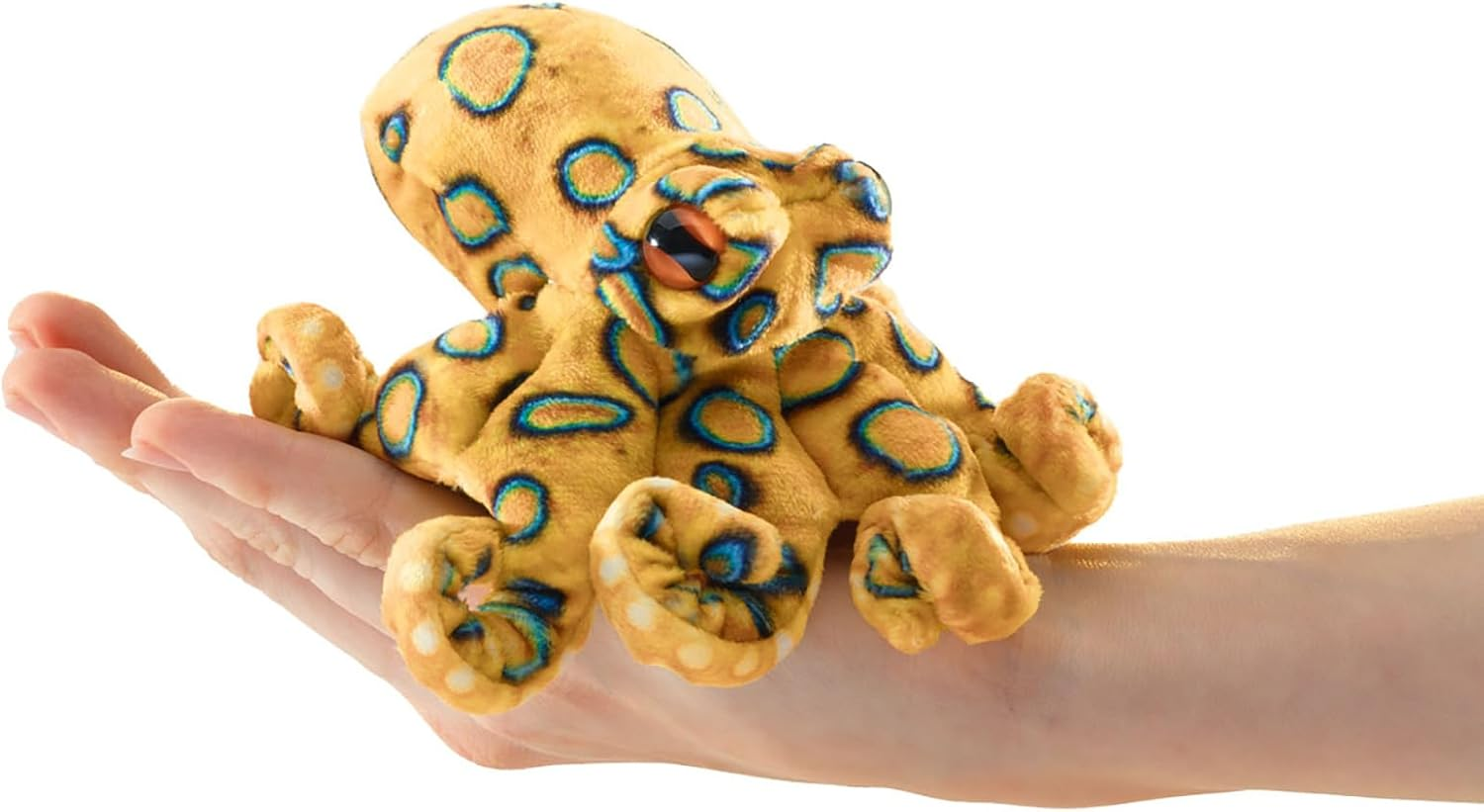 Folkmanis Mini Blue Ringed Octopus Finger Puppet image number 2