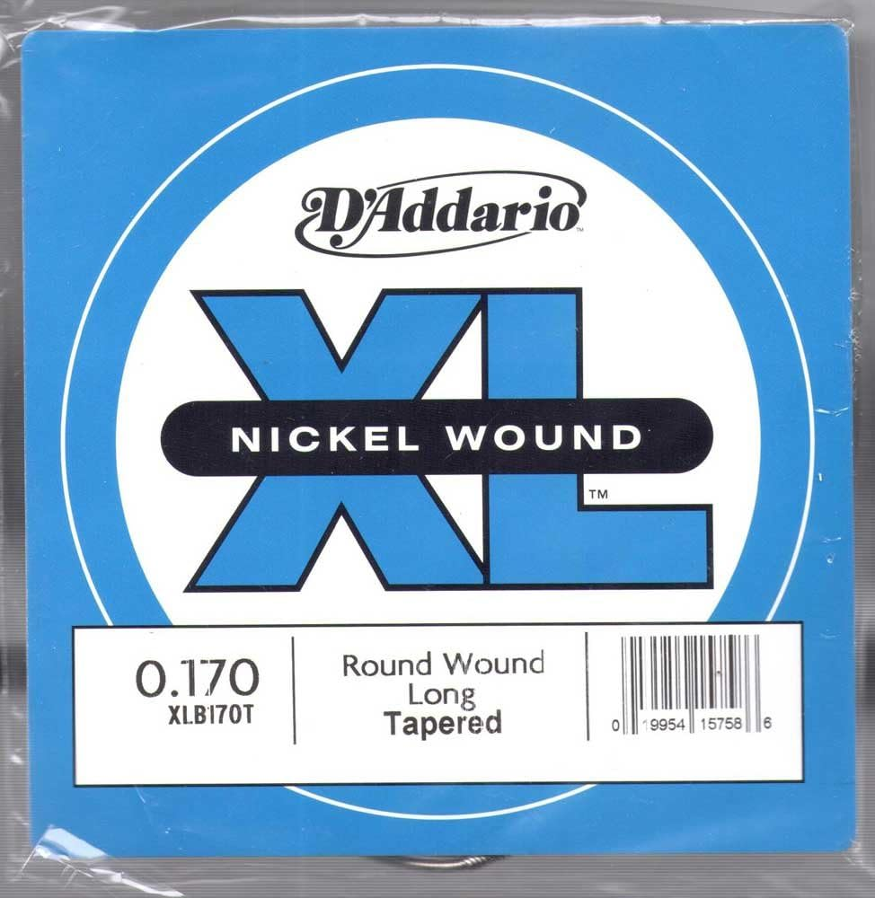 D'Addario XLB170T Nickel Wound Bass Guitar Single String, Long Scale, .170, Tapered image number 3
