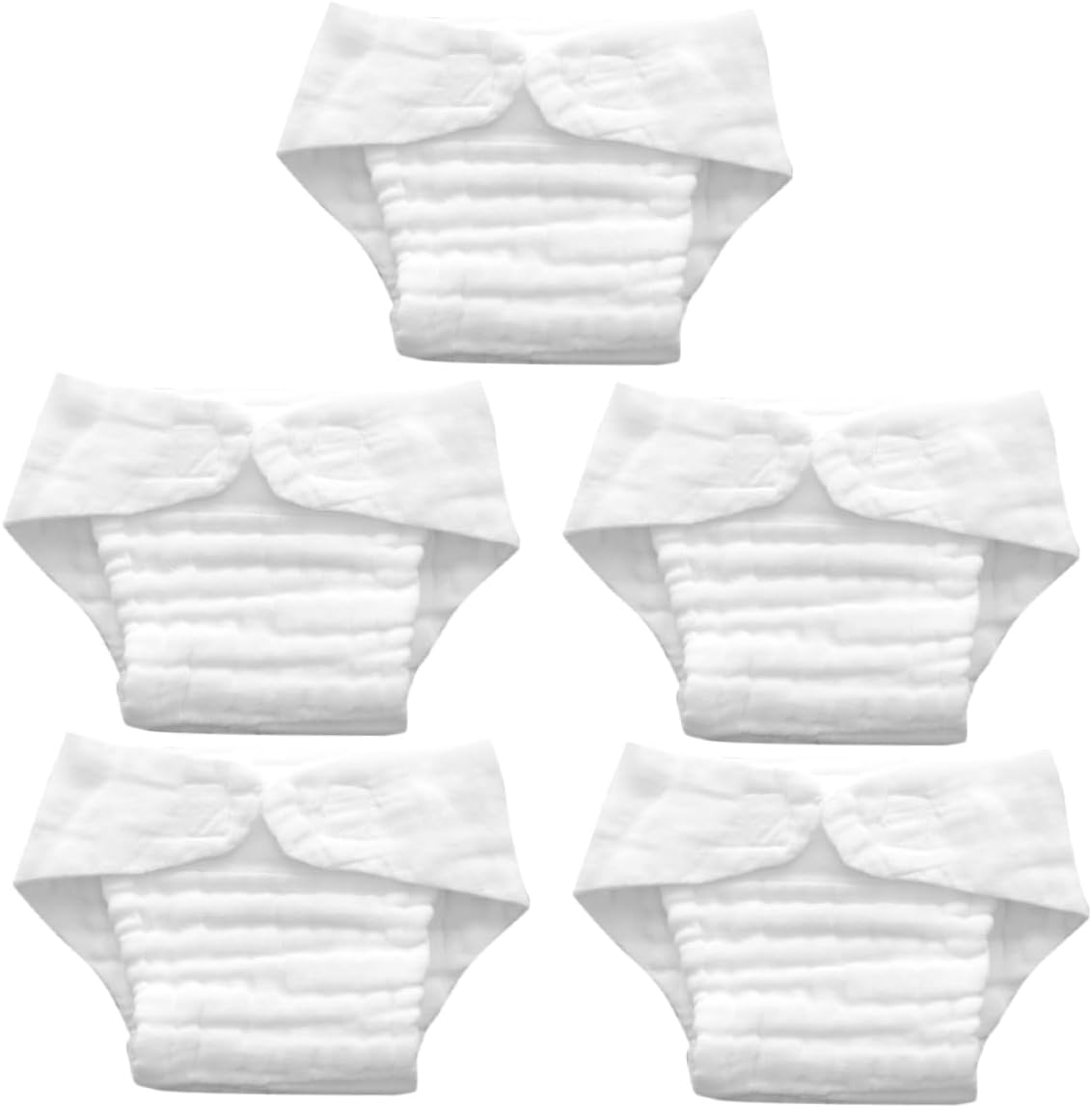 5Pcs Reusable Nappy Liners for Soft Cotton Fiber Inserts Washable and Absorbent Diaper Pad for Cloth Diapers S Months up for Daily Use and Travel image number 4
