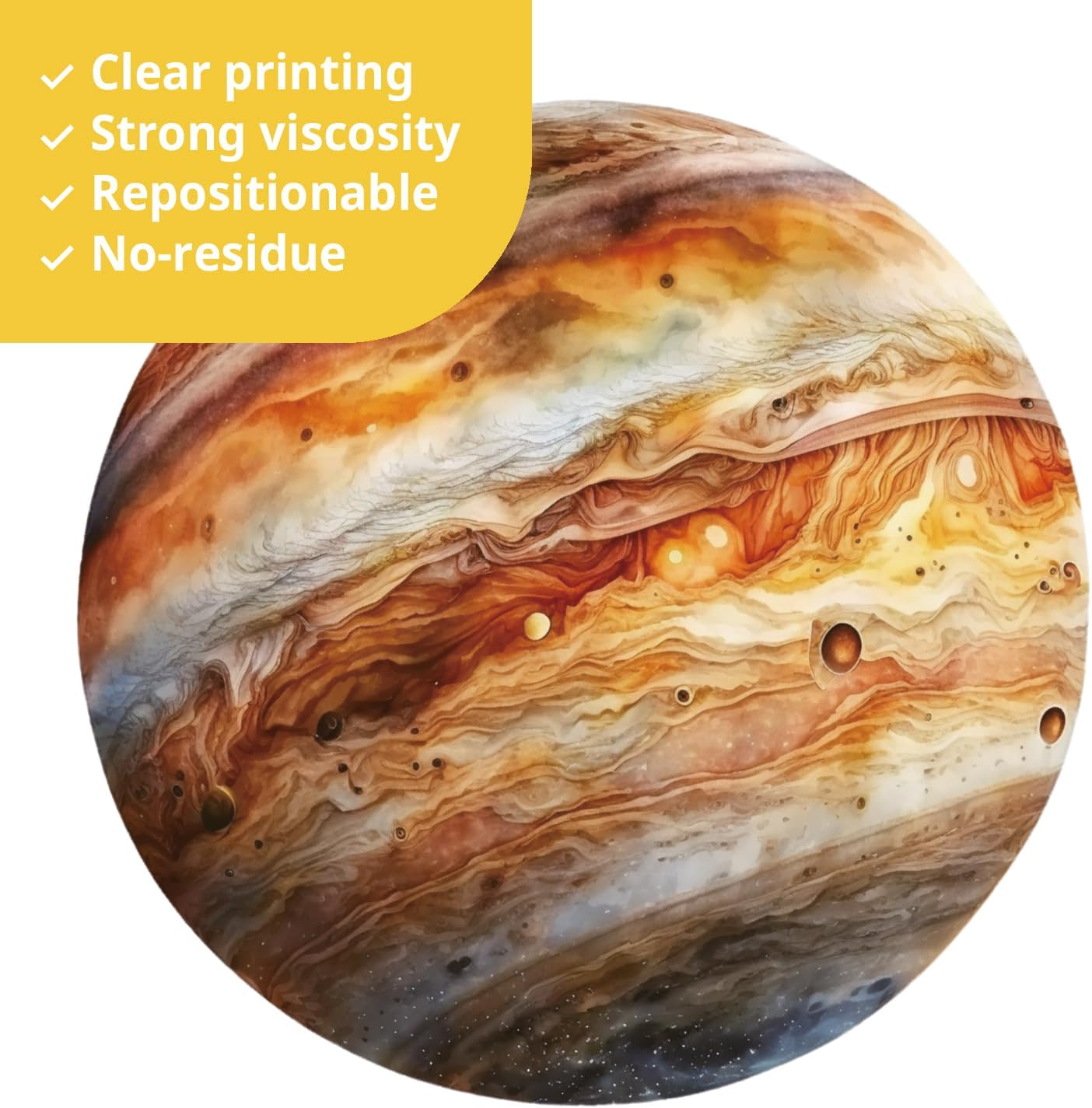 DECOWALL DS12-8077 Solar System Wall Stickers Peel and Stick Removable Nursery Kids Room D&eacute;cor Stars Bedroom Boys Girls Planet Space Playroom Earth Moon Galaxy image number 5