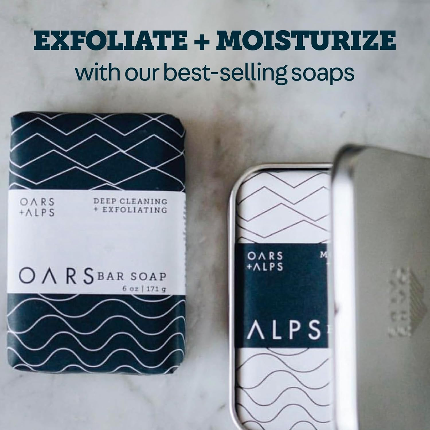 Oars + Alps Bar Soap Gift Set, Natural Skin Care, with Hydrating Shea Butter and Exfoliating Activated Charcoal, Vegan and Gluten Free image number 5