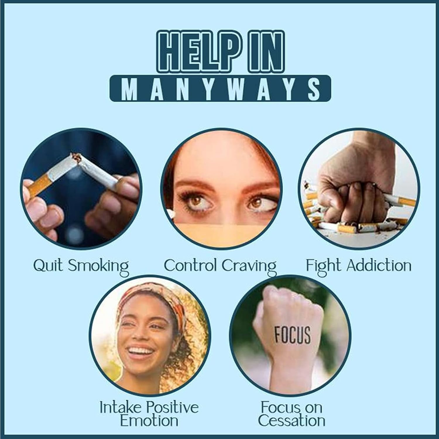 Smoking Cessation Bracelet, Quit Smoking Bracelet , 5PCS anti Anxiety Bracelet for Women Men, anti Smoke Magnetic Therapy Bracelet, Spiritual Bracelet Pain Relief for Weary Muscles & Joints (5Pcs), 宝石