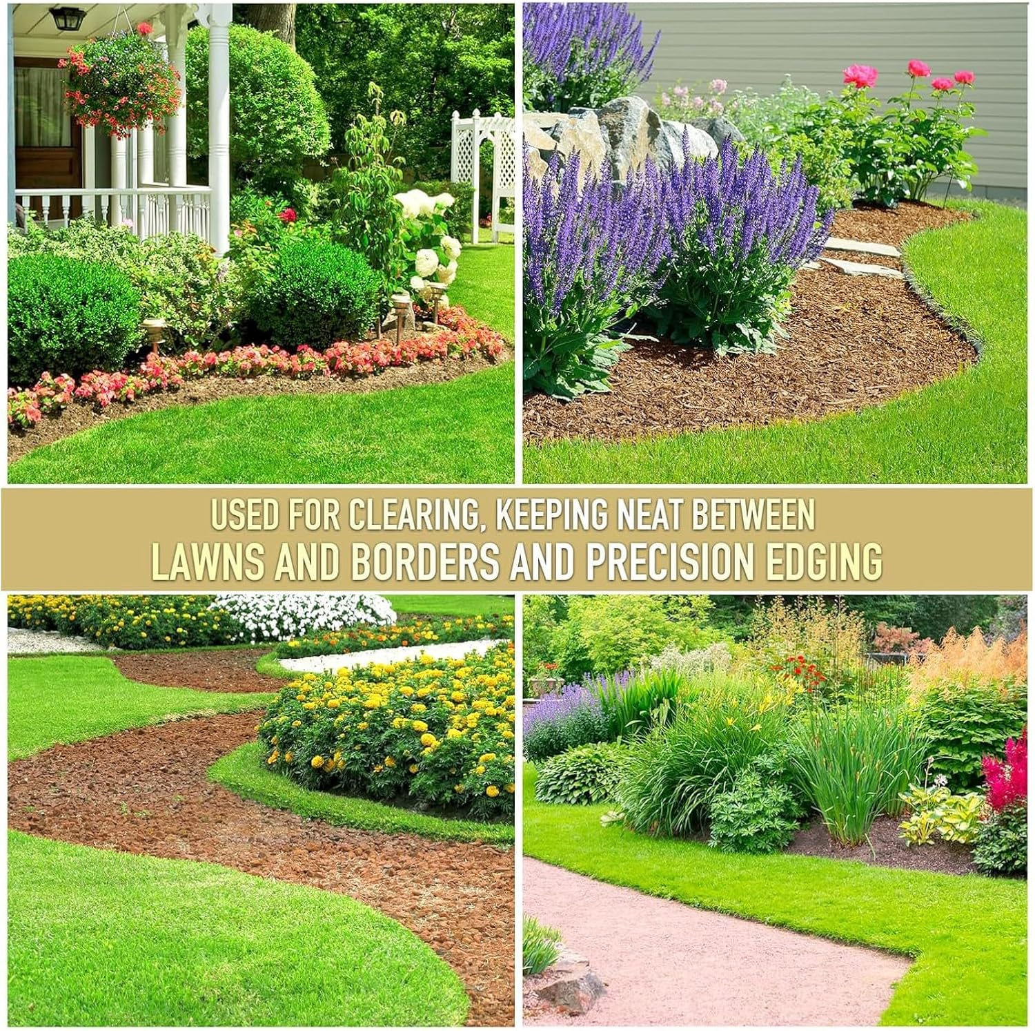 Garden Weasel Edger, Manual Half Moon Lawn Edger with T Handle, Edger Tool for Cutter, Sod, Lawn Maintenance in Gardening and Farming image number 6