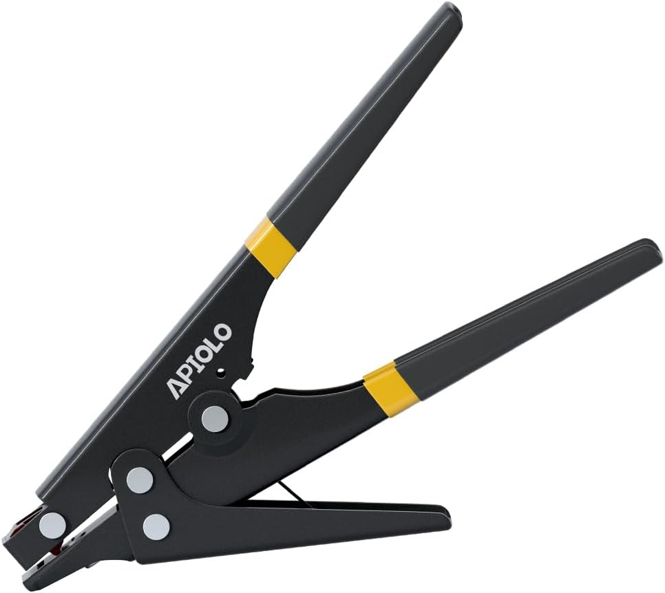 APIOLO Cable Tie Gun, Ergonomic Hand Operated Fastening Zip Tie Gun, Adjustable Tension, Blue, 6.29 Inches Length Fastening Cable Tie Tool