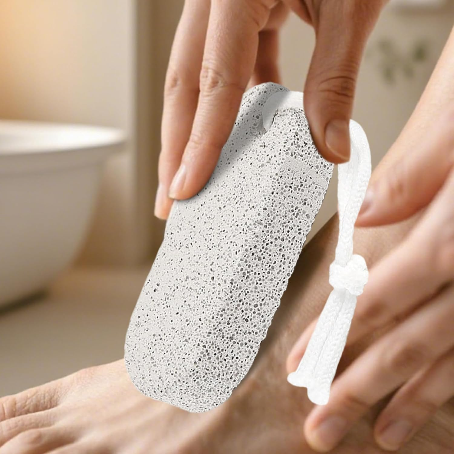 Fizepgo Foot Pumice, Feet Heels and Palm Scrubber, Professional Sturdy Natural Softener Pumice for Heels Hands Palm Elbows Adults Body Men Women image number 4