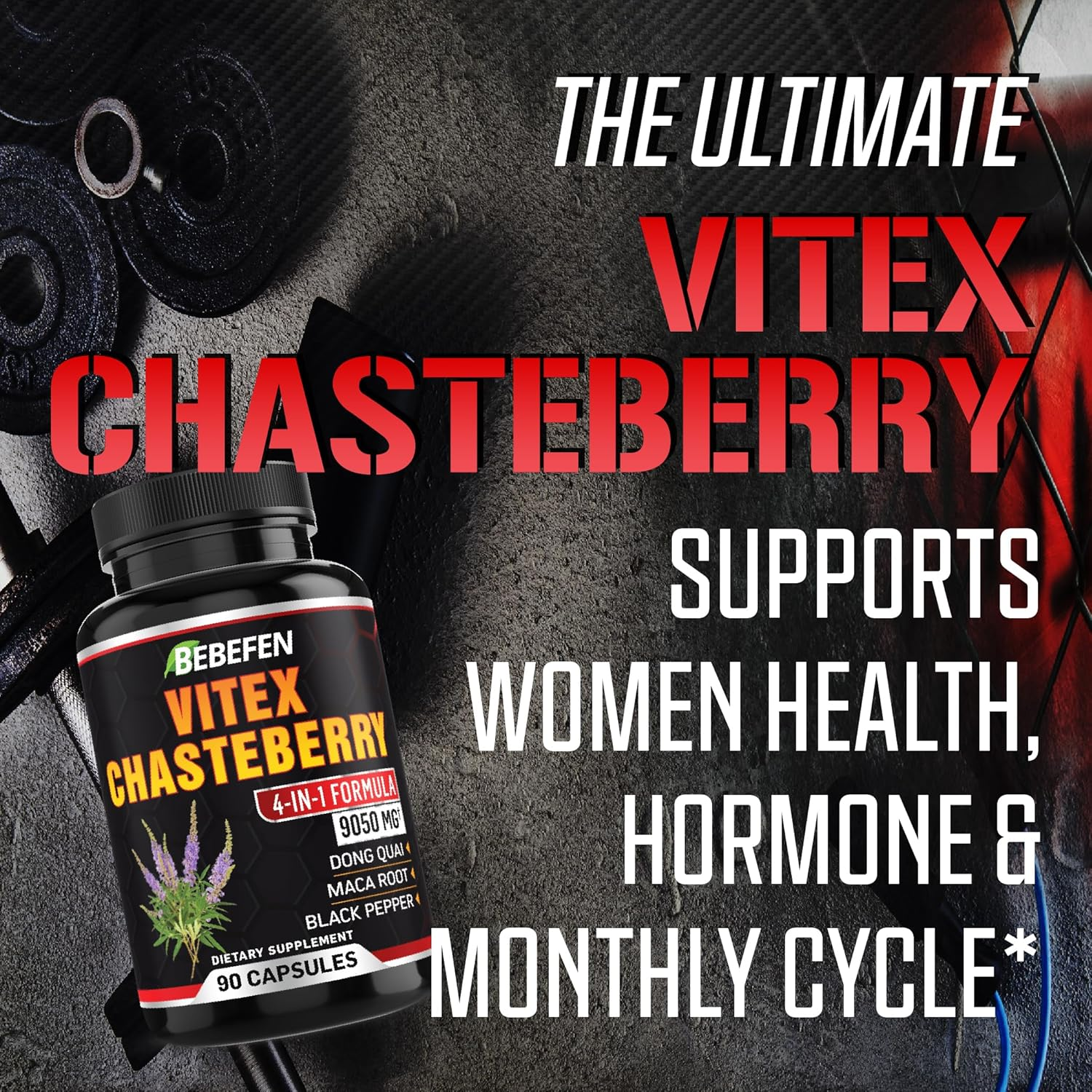 9050Mg Vitex Supplement for Women - Menopause Support, Energy Production, Skin & Women'S Health - Dong Quai, Maca & Black Pepper - 3-Month Supply image number 5