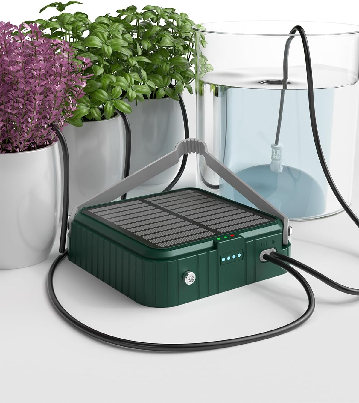 Solar Irrigation System for Garden Watering System, Latest Automatic Drip Irrigation Kits for Potted Plants, Supported Automatic Watering System for Balcony Outdoor, Plant Bed and Green House image number 4