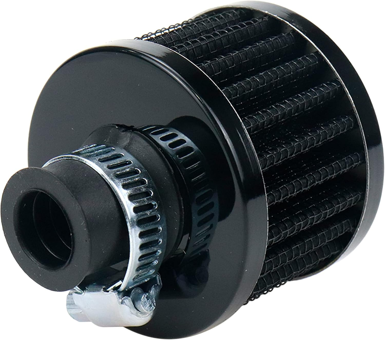 Modengzhe 24Mm Inlet Air Filter Replacement 21-38Mm Hose Clamp Cylindrical Air Mesh for Car Motorcycle ATV Cold Air Intake Modification (Red)