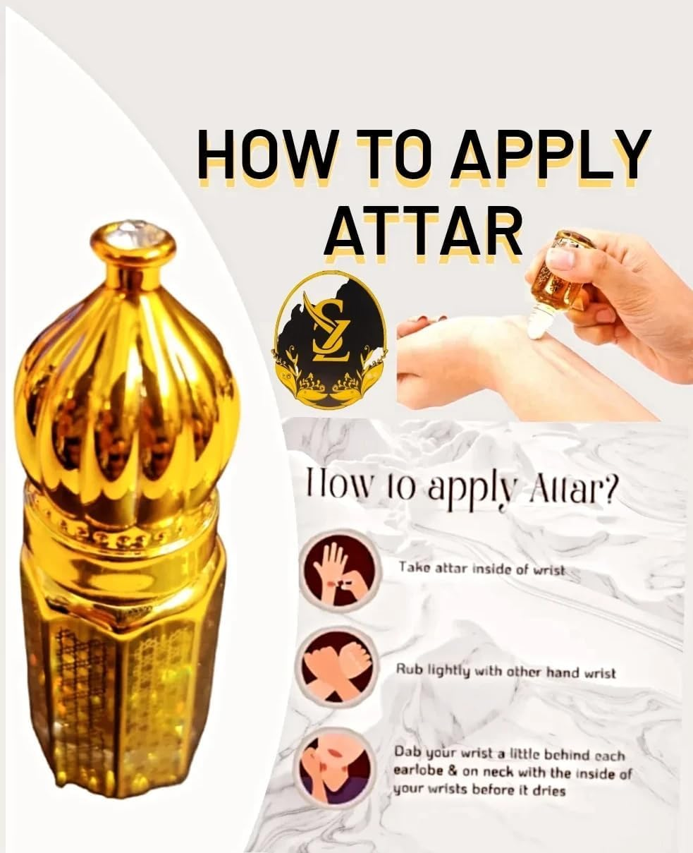 SH FA GREEN ATTAR 12ML Suitable for Daily Uses, Occasions & Parties Long Lasting Fragrance Roll on Perfume Oil Leak Proof Available in Travel Size for Unisex with Elegant Bag. image number 2