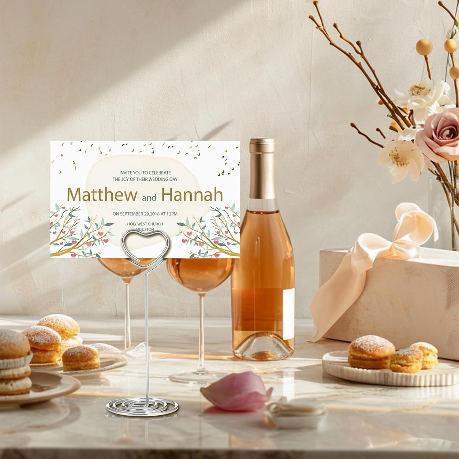 Powerful 30 Pcs Table Number Holders 85Mm Place Card Holder Sign Recipe Holder for Restaurants Table Setting Wedding Party image number 3