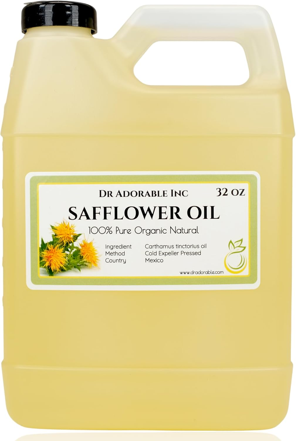 Dr Adorbale - 32 Oz - Safflower Oil - 100% Pure Natural High Oleic Organic Cold Pressed image number 3