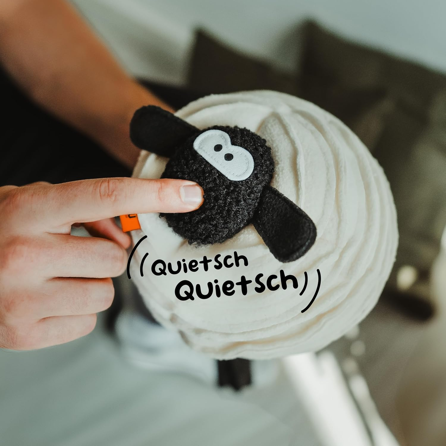 Sniffing Ball for Dogs | Dog Toy Lou the Sheep | Durable Intelligence Toy for Dogs | Sniffing Rug for Dogs in White | Dog Toys and Dog Toy Intelligence 26 X 20 Cm image number 3