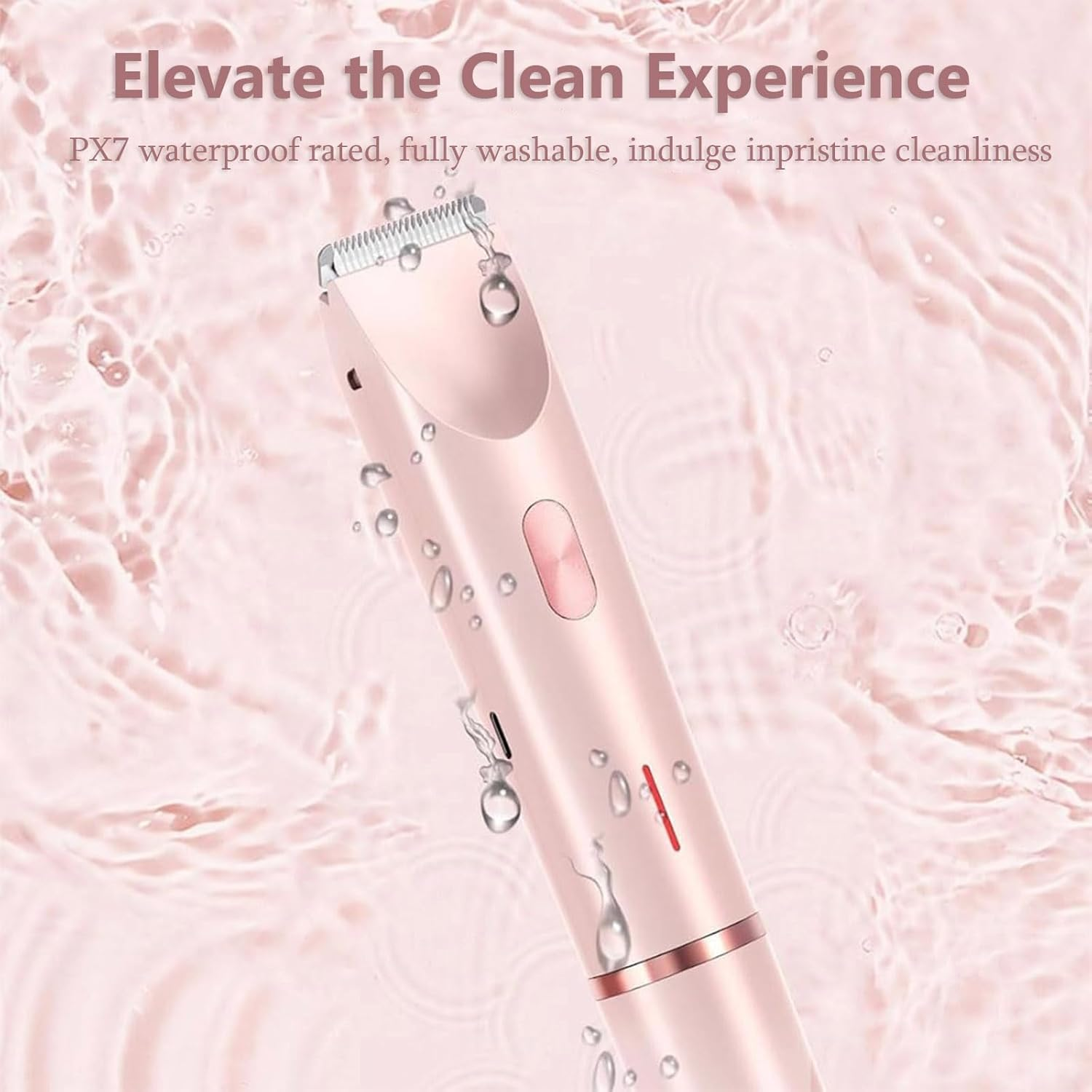 Quokkachic Shaver for Women 2 in 1 Electric Lady Shaver,Rechargeable Double Headed Hair Remover,Ipx7 Waterproof Wet & Dry Electric Razors,For Bikini Underarms Legs Arms Body Face (Pink) image number 6