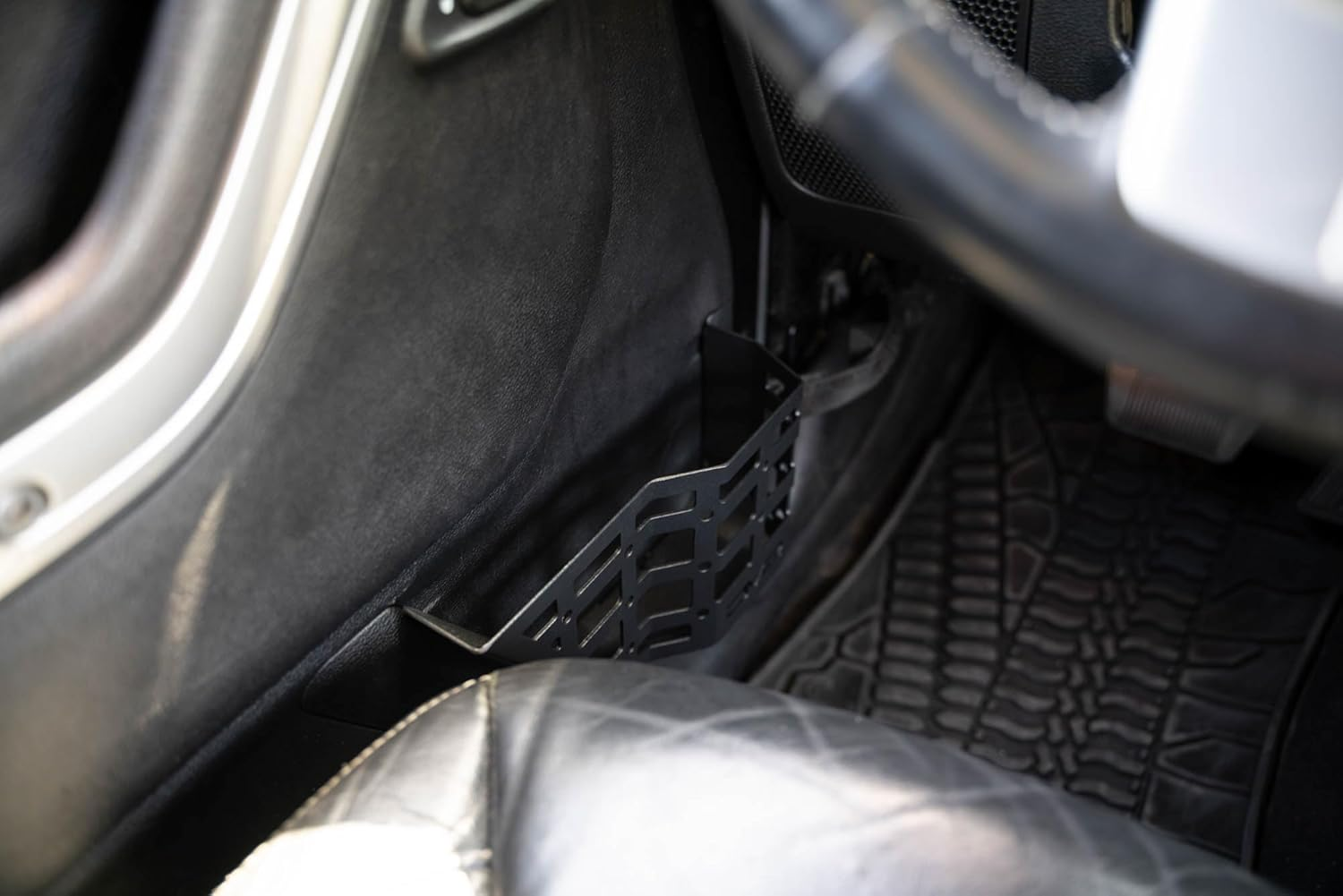 Front Door Pocket Molle Panels for 2011-2018 Jeep Wrangler JK | Rigid Steel Pockets | Replaces the Factory Netting | Mounts Daily Gear | Front Panel Protrusion for Water Bottle Storage | Powder Coated image number 1