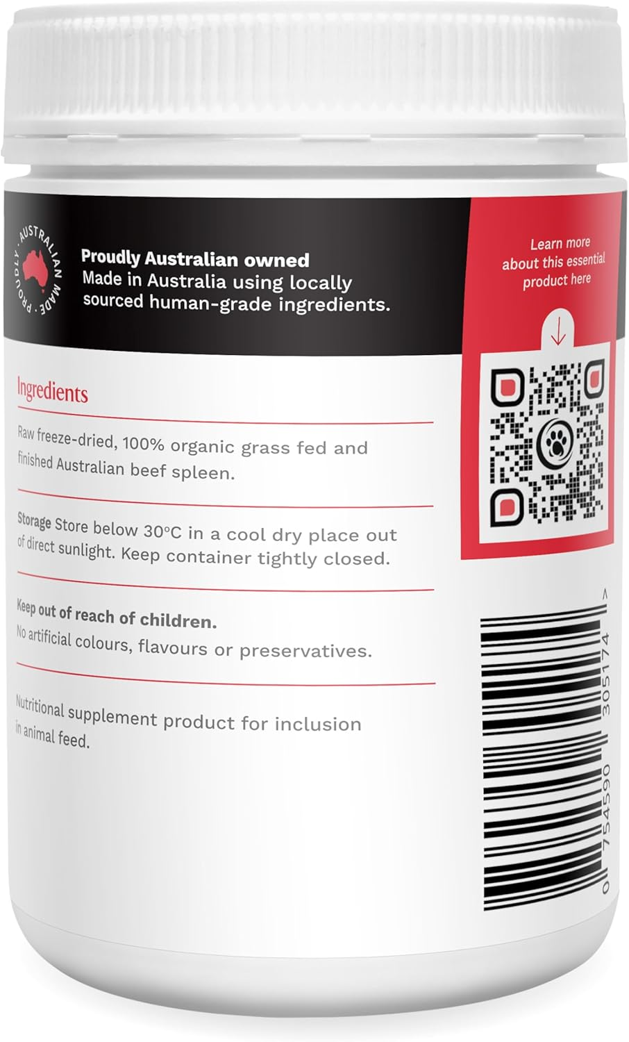 Organic Beef Spleen for Dogs - Immune & Energy Support - Rich in Heme Iron, B12 & Peptides - Boost Vitality, Cognition & Skin Health - Powerful & Natural Superfood image number 2