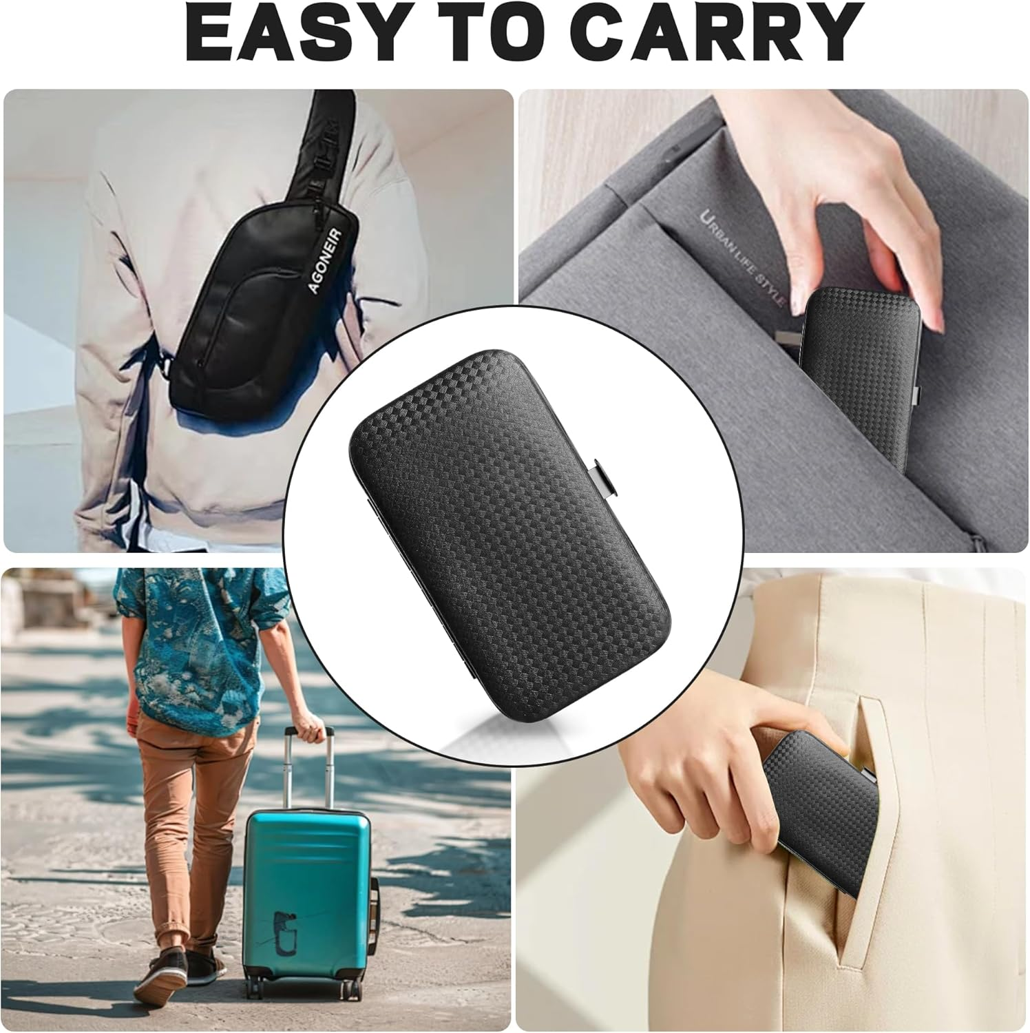 Manicure Set Gift for Men, Stocking Stuffers for Husband Teen Boy, 7 in 1 Finger and Toe Nail Clippers Kit, Men Personal Care Tools Accessories Pedicure Kits with Travel Case Nail Grooming Kit - Silver image number 4