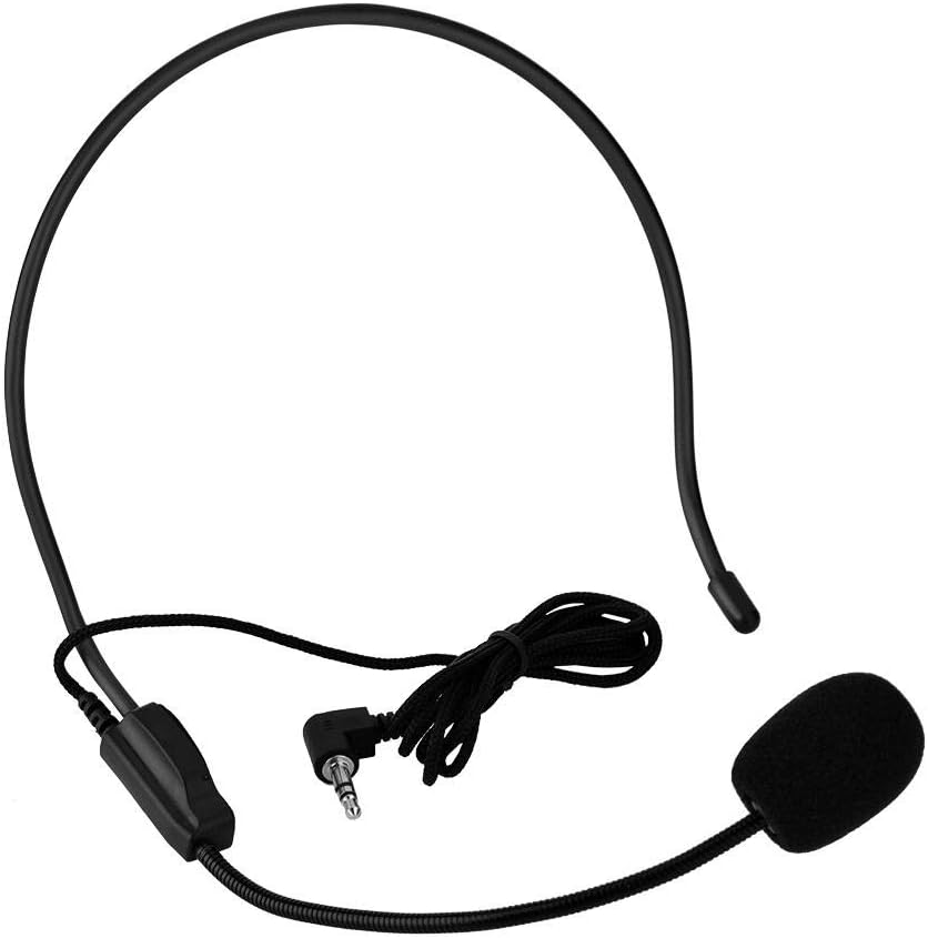Headset, Mini Main Wired Microphone with 3.5Mm Interface, Condenser Microphone for Speech Amplifier, Ideal for Singing and Teaching at Stage Performances, Shows and Dances