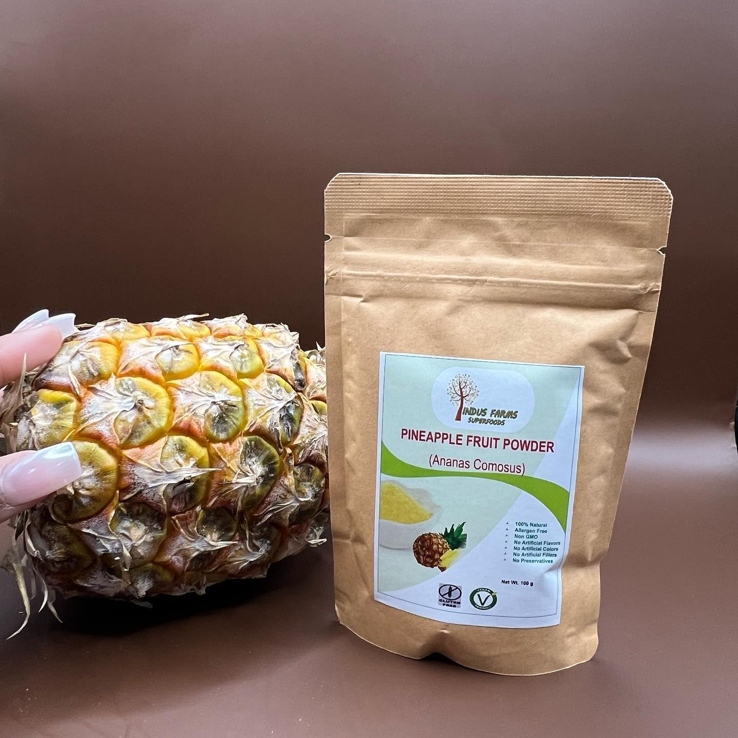 Pineapple Fruit Powder 100G Gluten Free, GMO Free, Vegan, Flavouring - Add to Protein Shakes, Smoothies, Energy Drinks, Baking, Beverages, Juices, Natural Colouring image number 6