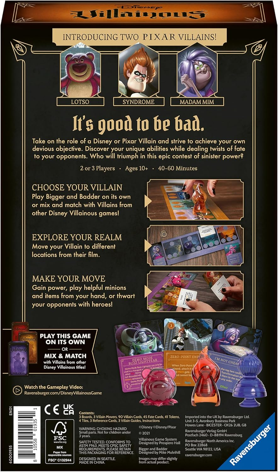 Ravensburger Disney Villainous: Bigger and Badder Strategy Board Game for Ages 10 & up &ndash; the Newest Standalone Game in the Award-Winning Disney Villainous Line image number 3