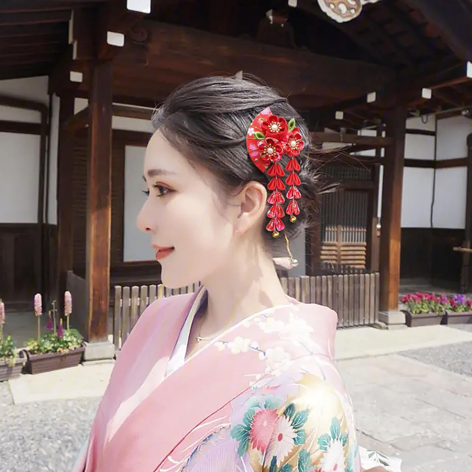 Women'S Japanese Hair Clips Girls Pretty Kimono Hair Clips Japanese Fringe Hair Accessories Kimono Geisha Hair Scrunchie Flower Hair Clip Exquisite Bridal Hair Accessories image number 4