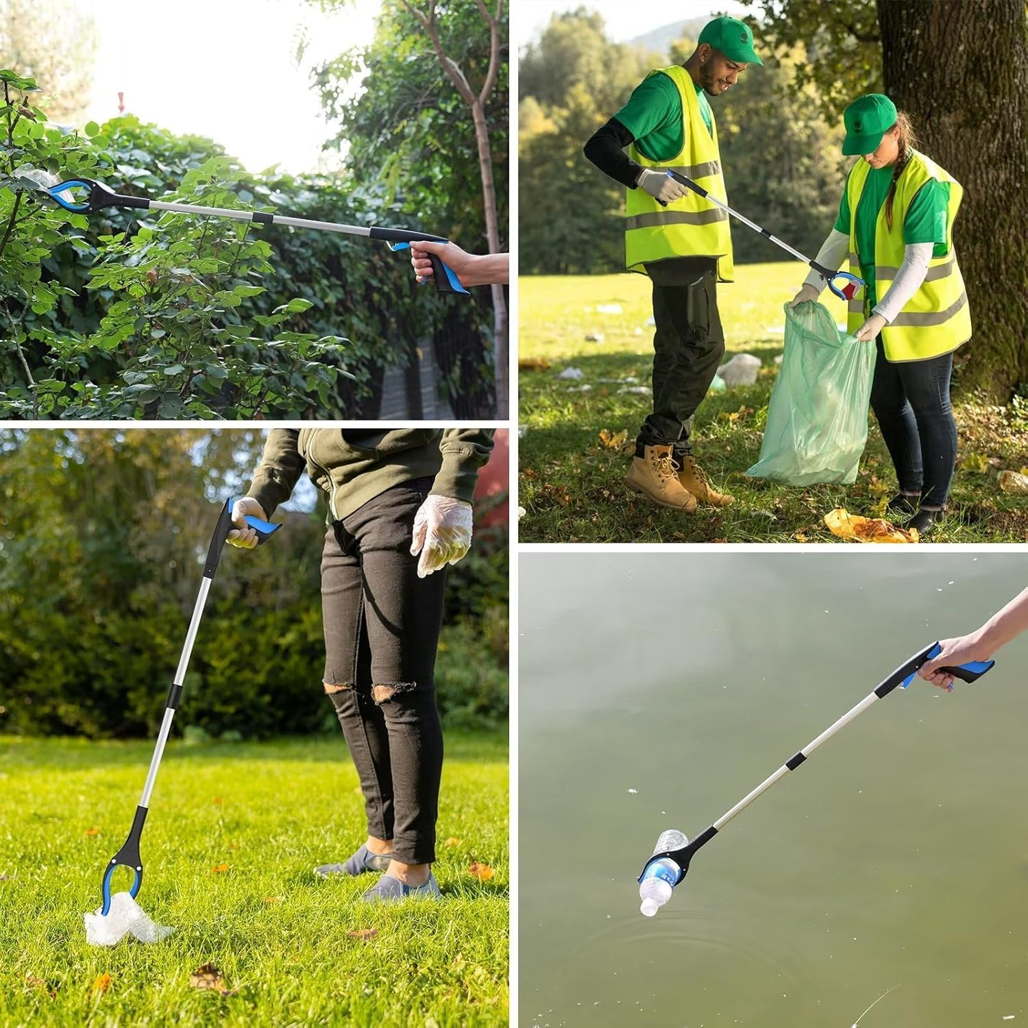 Grabber Reacher Tool, 32.6" Random Color Reacher Grabber Pickup Tool with 360&deg; Rotating Jaw & Magnet, Grabbers for Seniors, Trash Picker Upper Grabber image number 5