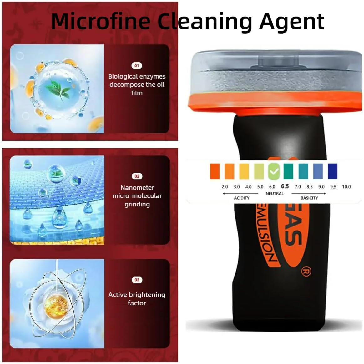 Automotive Oil Film Cleaning Brush,Car Windscreen Cleaner Remover Strong for Windshield & Windows, Anti-Fog Rain Cleaner,Car Glass Cleaner Improves Clarity & Visibility image number 2