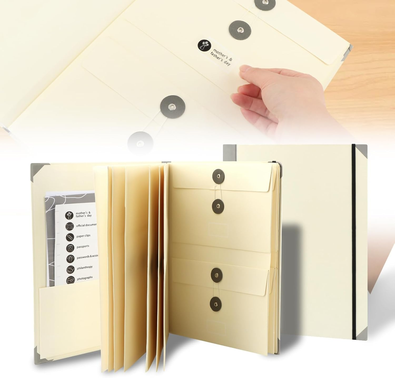 Family Important Document Organizer Folio, in Case I Go Missing Binder, End of Life Estate Planning Emergency Folder image number 5