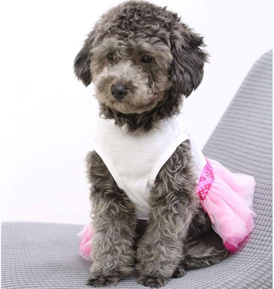 PIXRIY Dog Dress Tutu Skirt Princess Puppy Dress Vest Cute Spring Summer Pet Clothes Apparel for Small Dogs and Cats image number 2