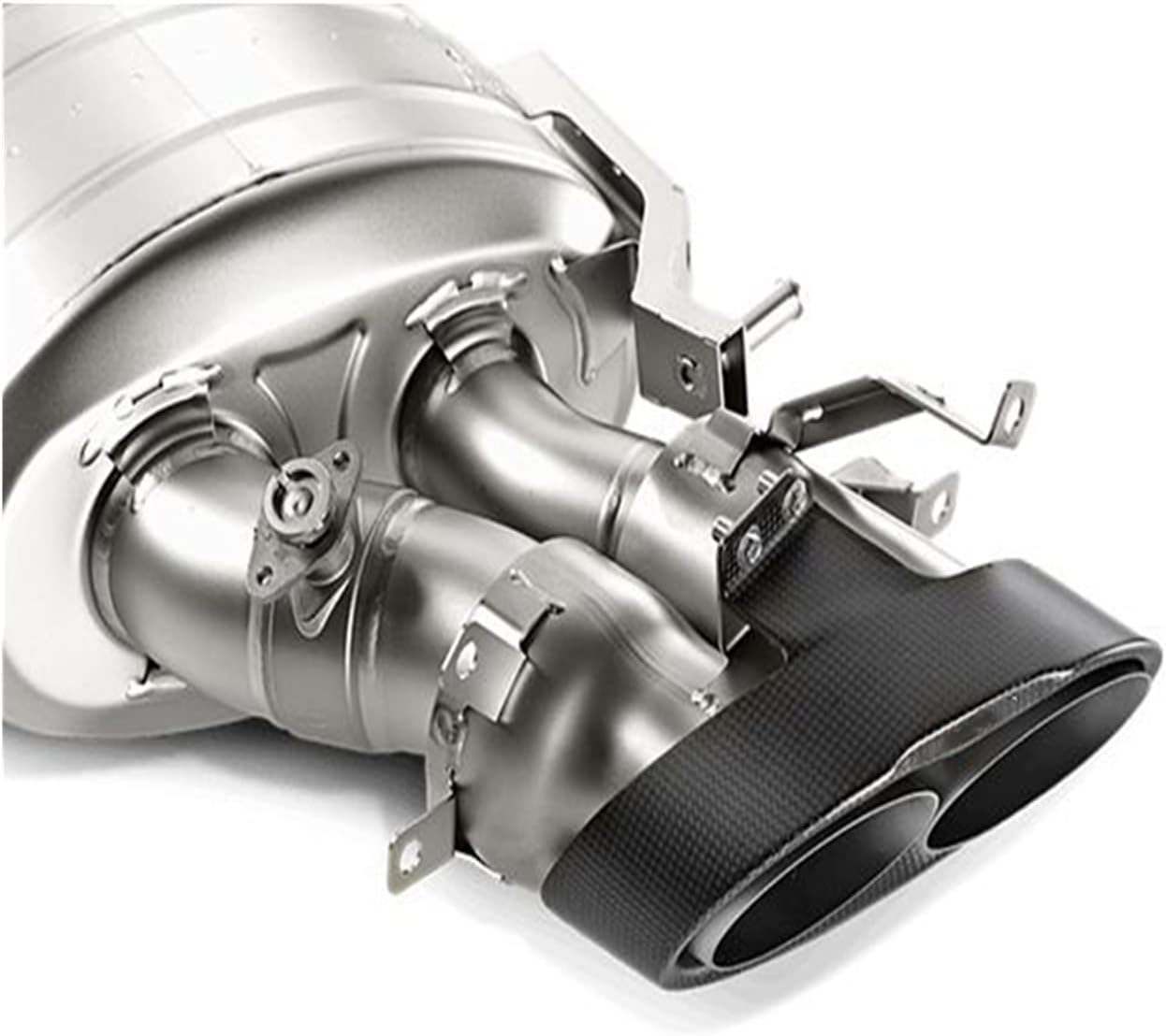 Muffler Car Rear Exhaust Muffler Tip Pipe Air Outlet Vent Exhause Out Body Kit Replacement Tailpipe Compatible with RS4 RS5 RS6 RS7 image number 2