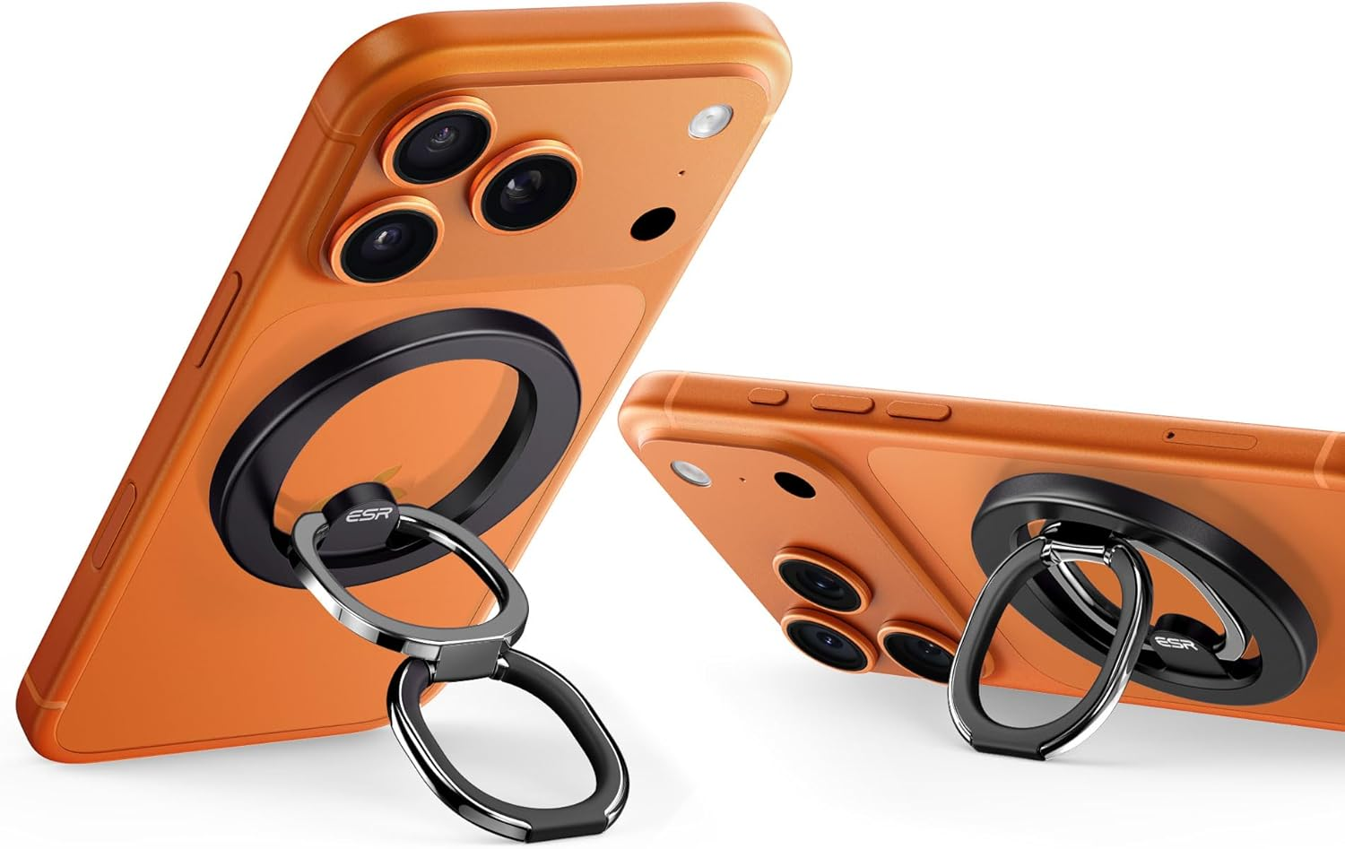 ESR for Magsafe Phone Grip, Magsafe Ring Holder, Magnetic Phone Ring Holder, Magnetic Grip with 2-Way Adjustable Stand for Iphone 17/16/15/14/13, Samsung, All Smartphones(2 Metal Rings Included)