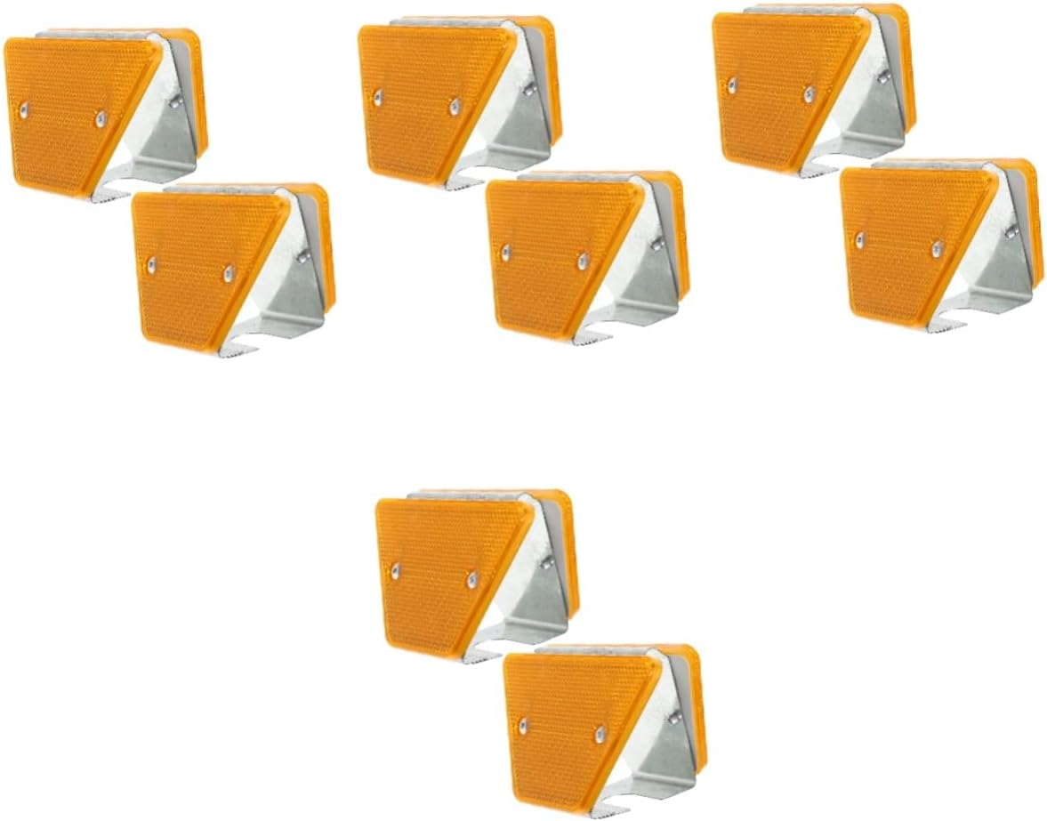 ULTECHNOVO 8Pcs Trapezoidal Road Reflectors Reflective Road Delineators for Highway Nighttime Driver Safety image number 6