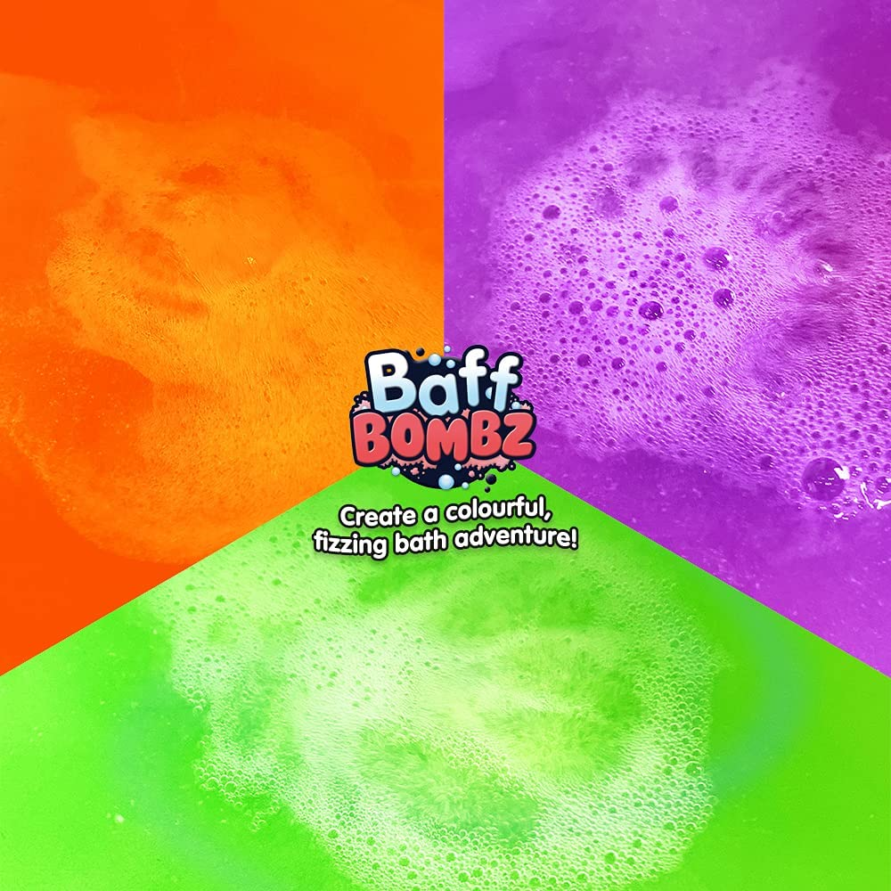 Zimpli Kids Baff Bombz - Mega Pack: 20 Mixed Bath Bombs (Apple, Grape, Strawberry, Tutti Frutti Scents) - Bath Bomb Set image number 3