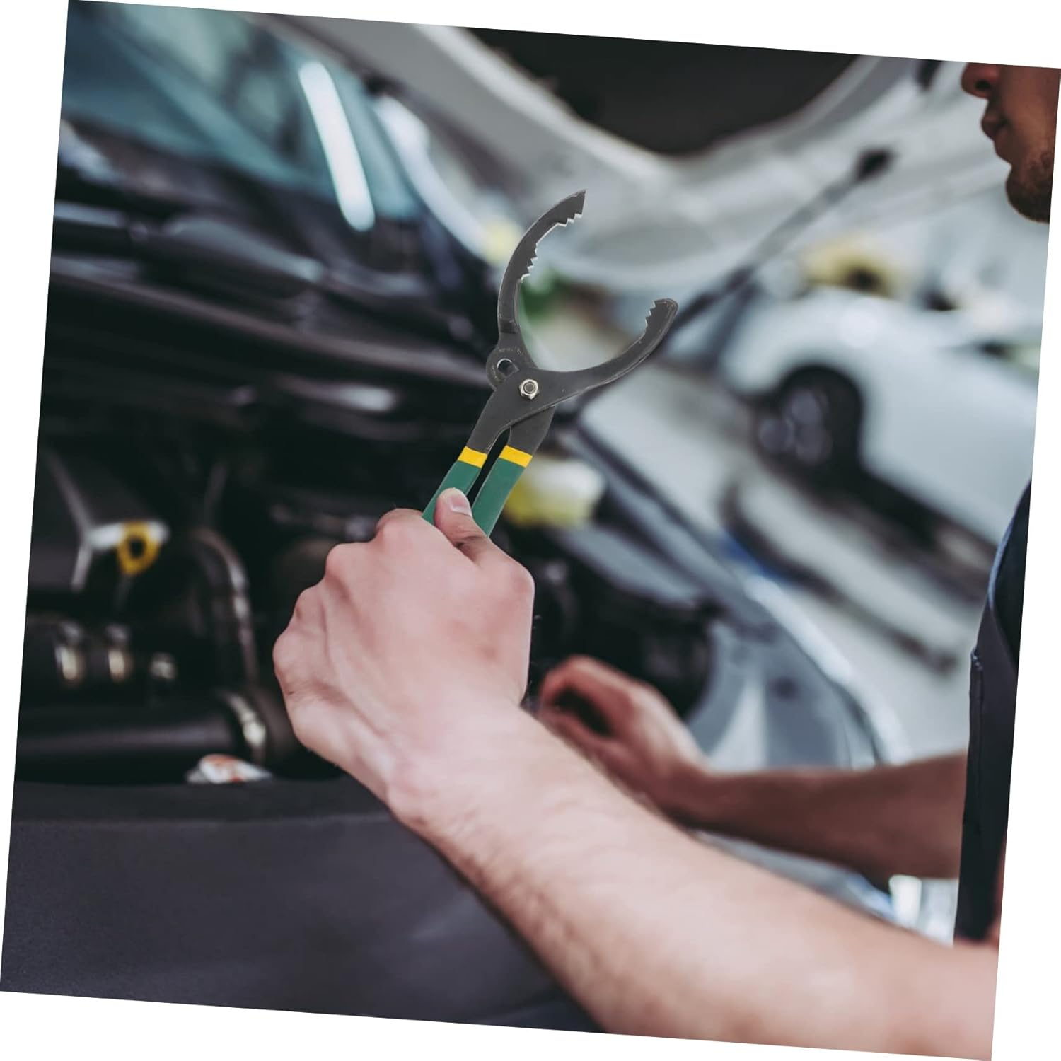 Filter Element Disassembly Pliers Steel Oil Filter Wrench Maintenance Tool Easy for Automotive image number 6