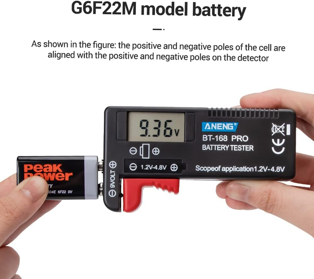 BT-168 PRO Digital Battery Tester - Universal Checker for Battery Capacity - Diagnostic Tool for D C AAA AA image number 3