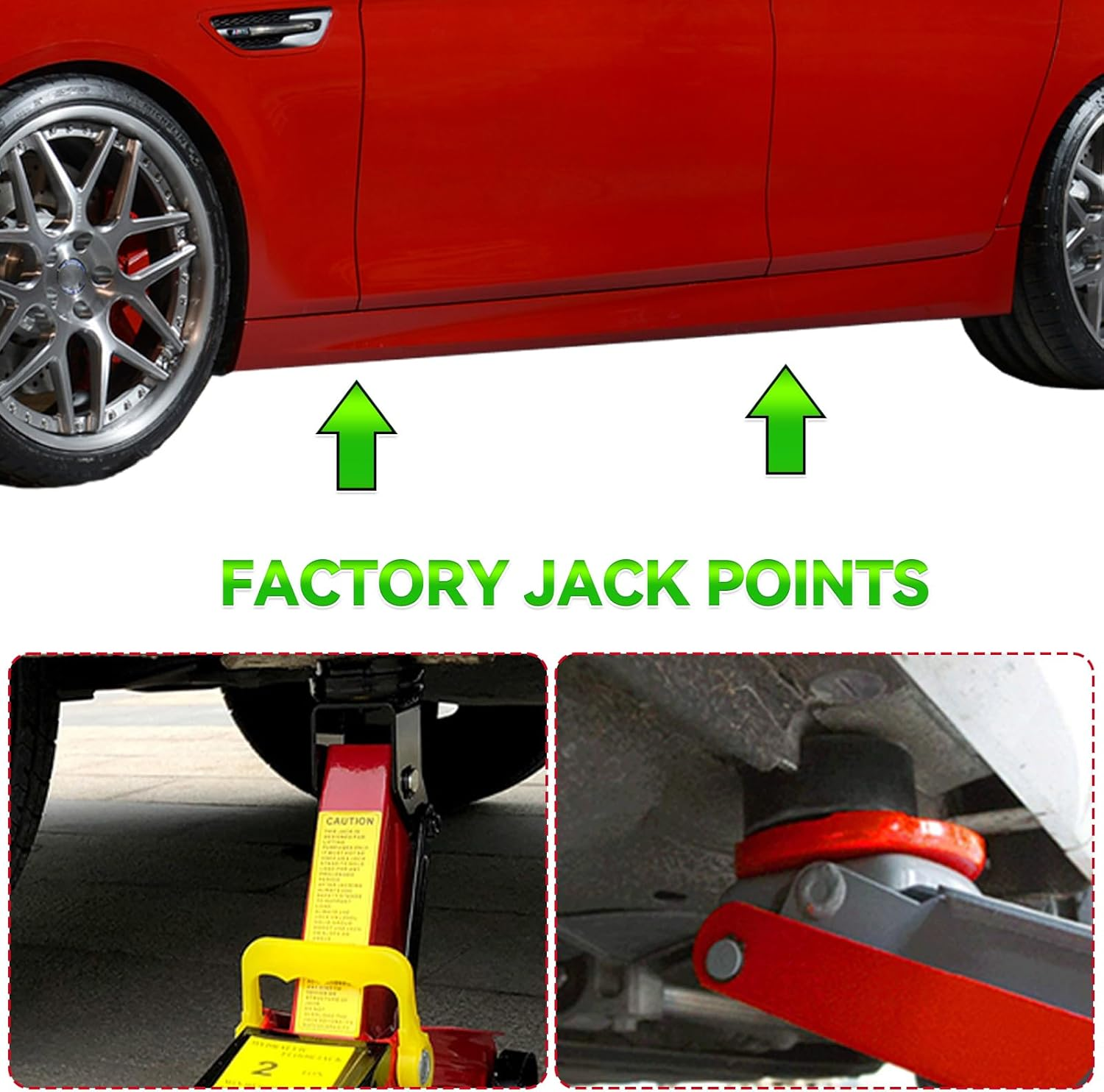 Trolley Jack Rubber Pad for Jack Stands, Slotted Frame Rail Protector for VW, Audi, Skoda, Seat, Pinch Weld Protector for Car Lifting Durable Anti-Slip Design
