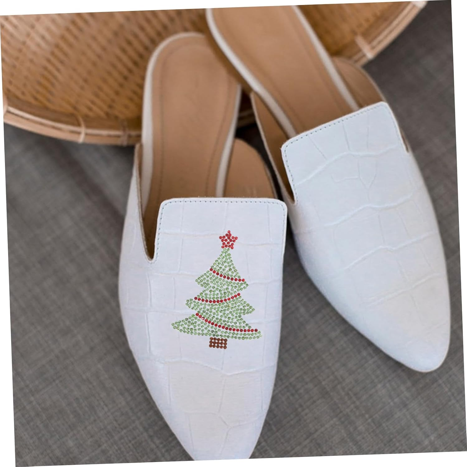 Gadpiparty 6Pcs Christmas Rhinestone Stickers Christmas Tree Gingerbread Man Rhinestone Applique for Clothing Shoes Jacket Jeans DIY Craft image number 3