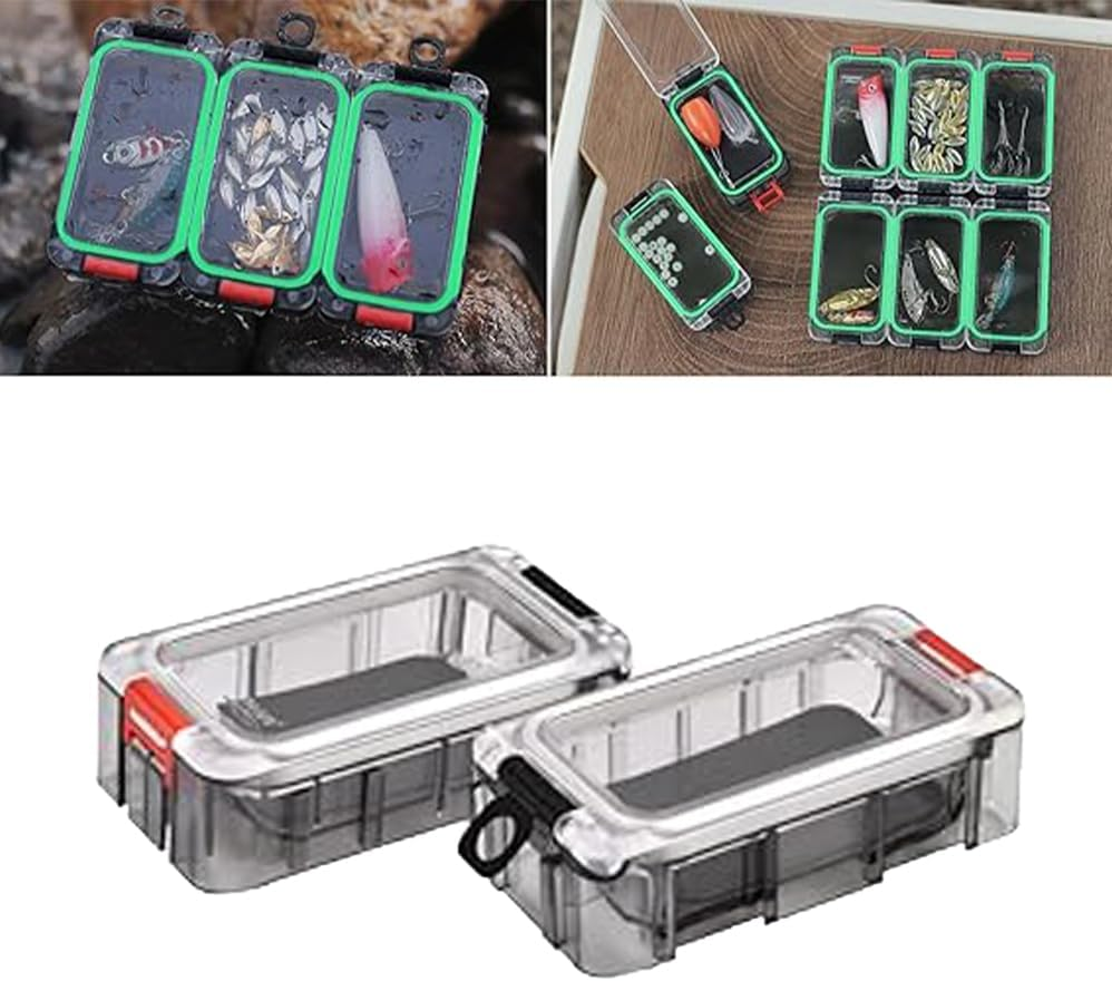 2Pcs Fishing Lure Luminous Box Fishing Small Accessories Magnet Box, Removable Freely Assemble Fisherman Tackle Storage Boxes Strip Seal Luminous Waterproof Fisherman Tackle Organizer image number 5