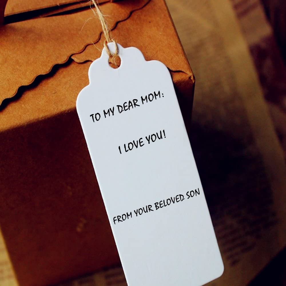 200PCS Blank Kraft Gift Tags with Twine String for Packing and Art Craft (1.8X3.7Inch/4.5X9.5Cm) image number 1