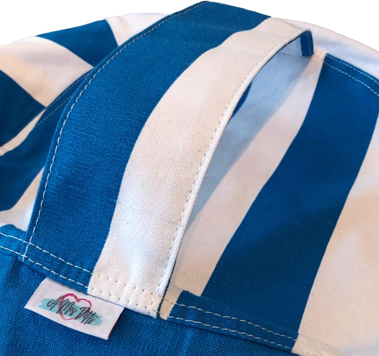 Kids Bean Bag Cover, Soft Toy Storage, Stuffed Animal Storage, Extra Large Bean Bag Chair - Fill W/ 200L to 300L Bean Bag Filling, Stuffed Toy Storage Organiser (Round Blue & White) - Round Blue And White Stripes image number 5