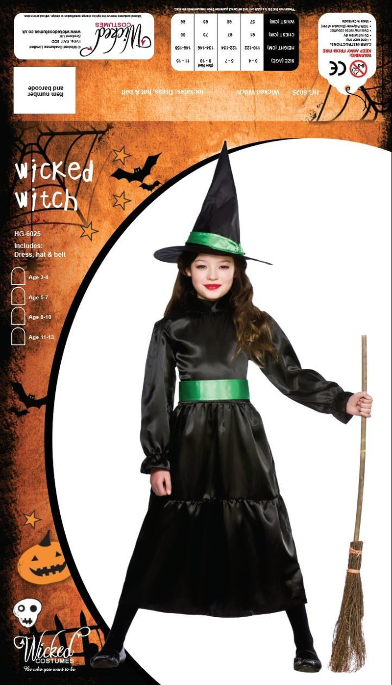 Kids Wicked Witch Fancy Dress Costume image number 1