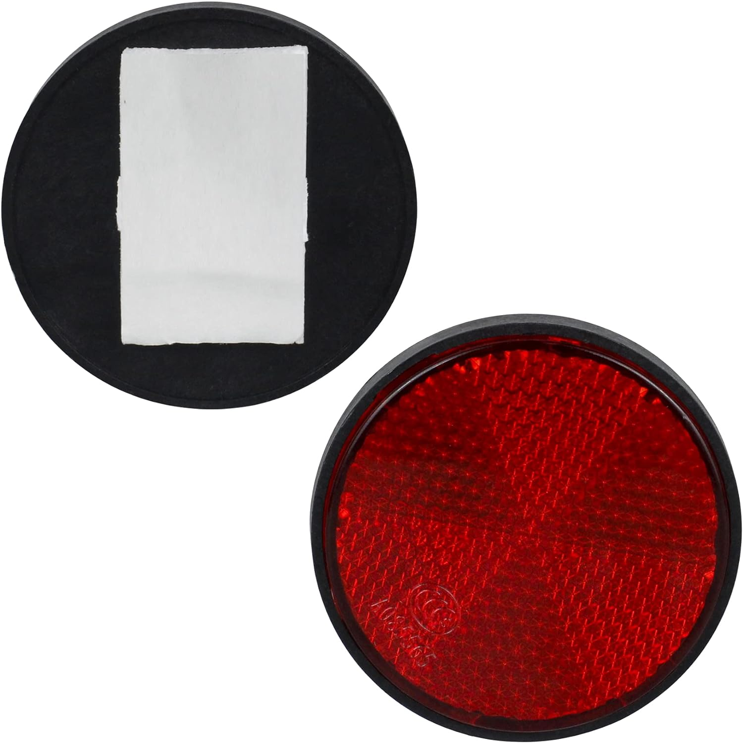 NTHREEAUTO Red Reflectors round Motorcycle Safety Reflector Universal Compatible with Bicycle, Bike, Cars, Trailer, Trucks, Boat, ATV, Dirt Bike, Driveway - Red-Round image number 4