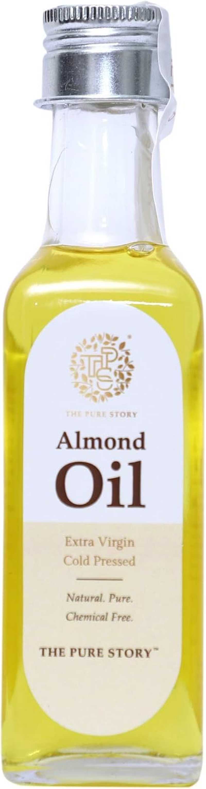 The Pure Story 100% Pure Cold Pressed Sweet Almond Oil for Hair, Skin, Face Care & Massage 100Ml image number 5