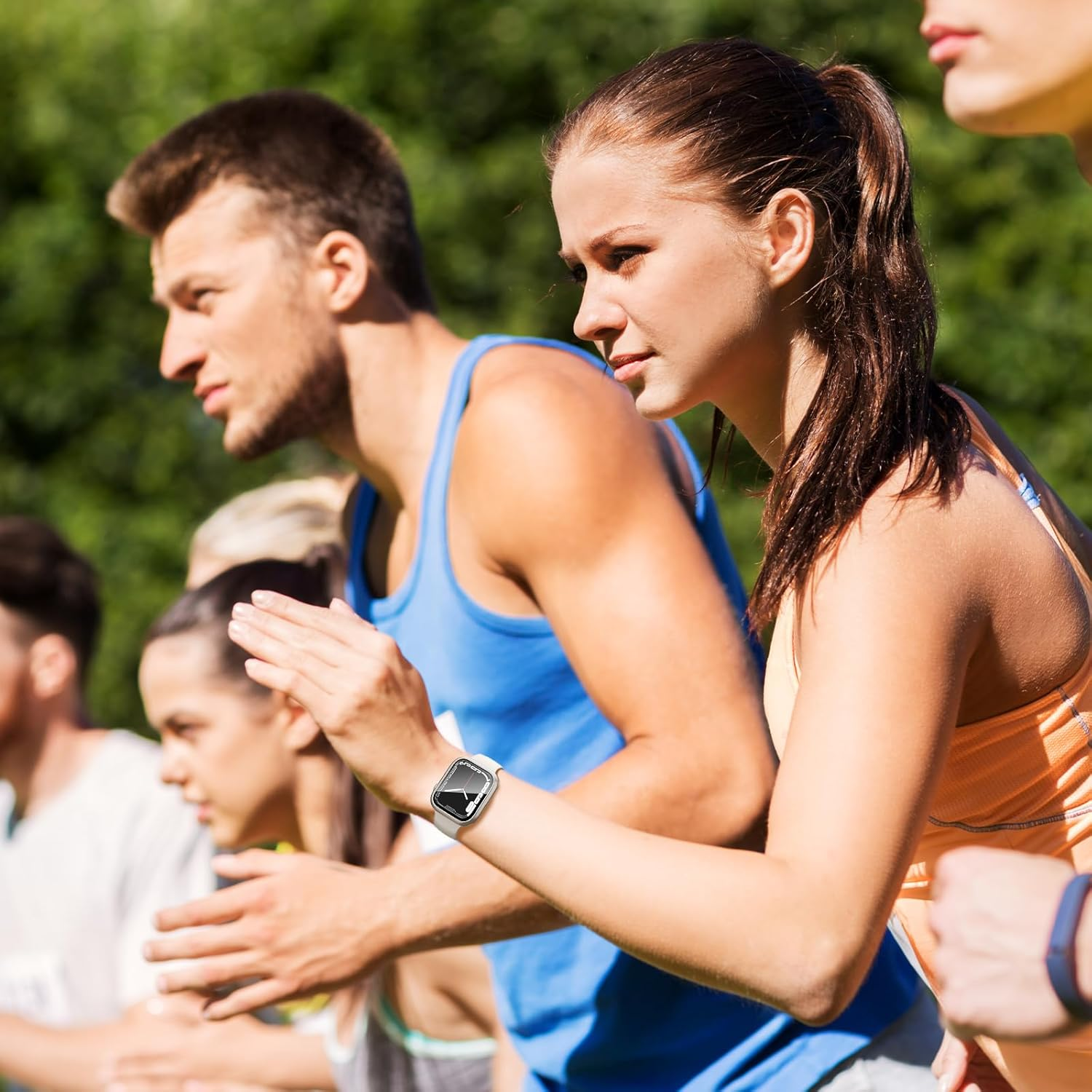 Zumyzu Compatible with Apple Watch Waterproof Case 42Mm Series 11 10 with Tempered Glass Screen Protector, Full Coverage Bumper Cover for Iwatch Case 42Mm Rose Gold image number 5