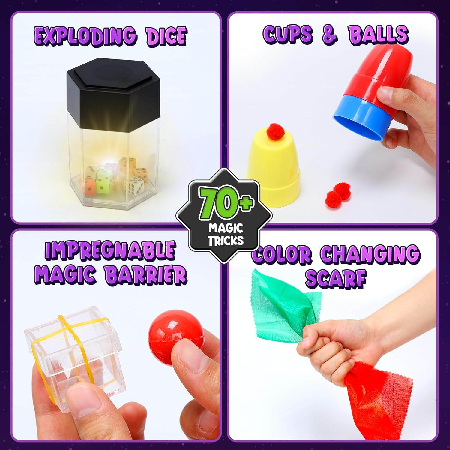 Skirfy Magic Kit - 75+ Tricks for Kids Ages 6-12 with Flattern the Dice, Acacia Rabbit - Ideal for Boys and Girls image number 5