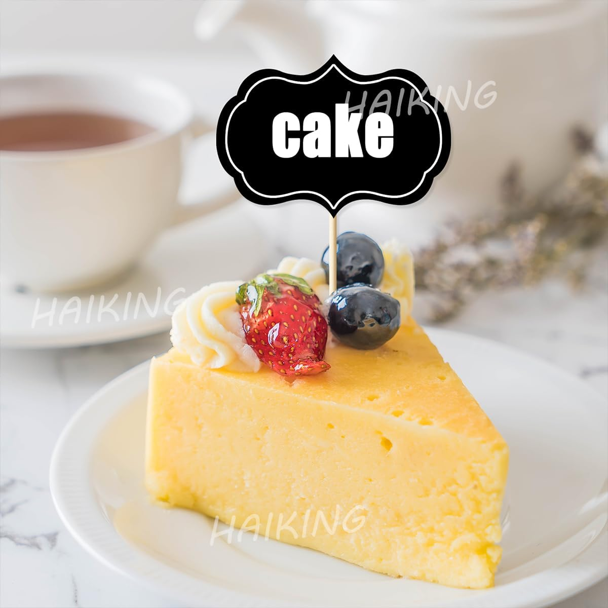 HAIKING Mini Food Flags, 50 PCS Black Buffet Food Labels for Appetizer, Salad, Parties Table and Dinner Decoration (8.9 X 14 Cm/3.5 X 5.51 In) image number 6